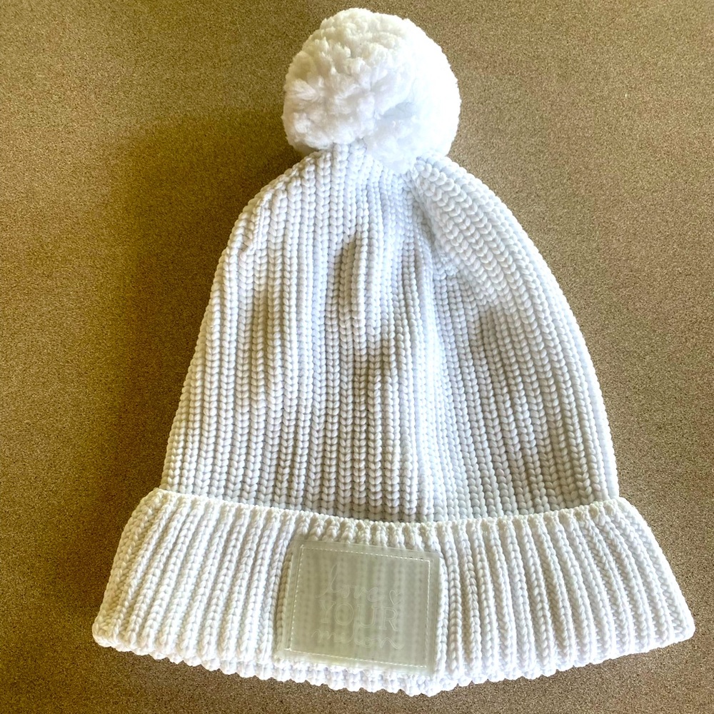 Love Your Melon White Beanie Winter Hat